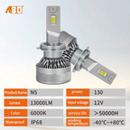 A80-N5 LED 车头灯灯泡 | H7 130W 10000LM H1 H8 H11 HB3 HB4 9005 9006 DC12V