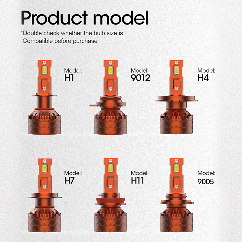 A80 AR5 High Performance LED Headlight Bulbs H4/H7/H11/9005/9006, 15000LM 150W | Extreme Brightness Upgrade with Double Ball Fan Cooling