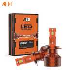 A80 AR5 High Performance LED Headlight Bulbs H4/H7/H11/9005/9006, 15000LM 150W | Extreme Brightness Upgrade with Double Ball Fan Cooling