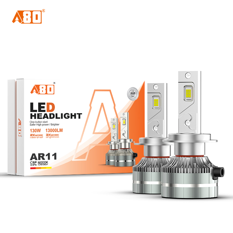 A80-AR11 LED Headlight Bulbs | High Low Beam 6000K White Dc12v 130W 13000Lm