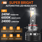 A80-Q7 Car LED Headlight Bulbs |17000LM180W H1 H4 H7 9005 9006