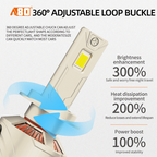 A80-A14 Car LED Headlight Bulbs |220W 22000/12000LM 6000K