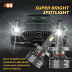 A80-AR7 Car LED Headlight Bulbs |H4/H7/H11with Red Fan120W