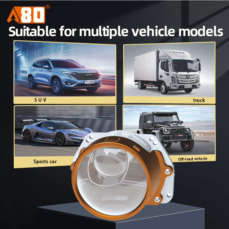 A80-GT2 Car LED Dual-light Lens Headlight