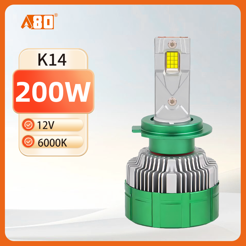A80-K14 Car LED Headlight Bulbs CANBUS |with Turbo Fan 160W