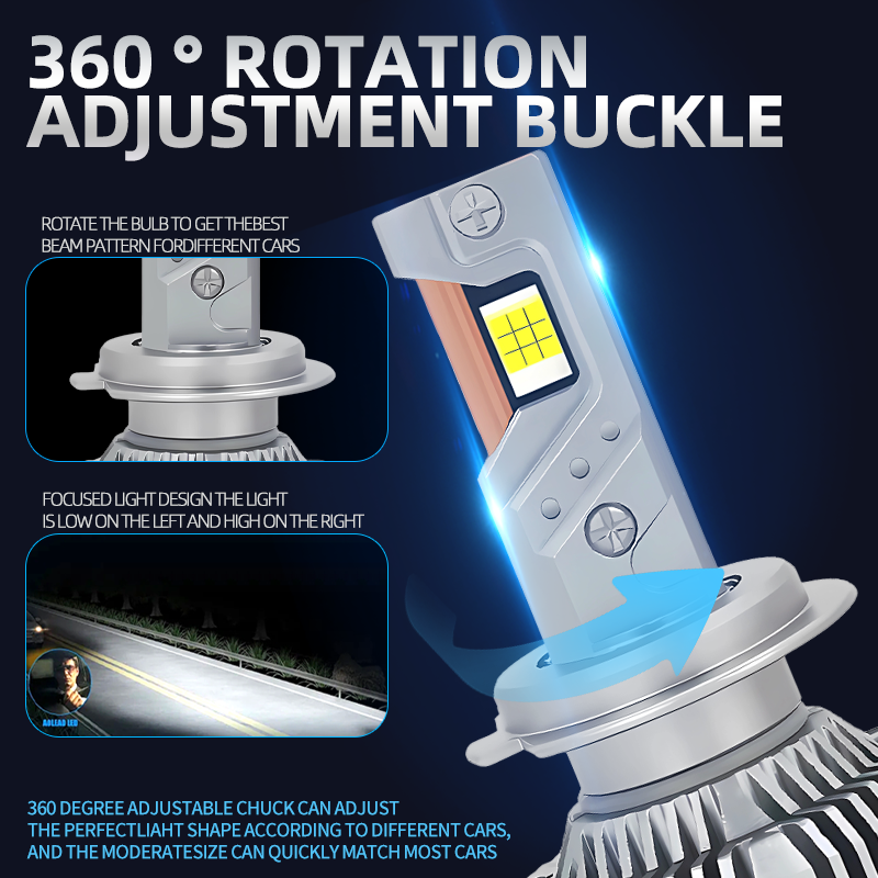 A80 N6 Super Power 250w 25000lm 3 Copper Tubes Led Car Headlight Bulbs