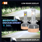 A80 N6 Super Power 250w 25000lm 3 Copper Tubes Led Car Headlight Bulbs