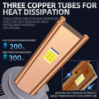 A80 N6 Super Power 250w 25000lm 3 Copper Tubes Led Car Headlight Bulbs