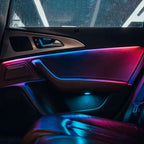 A80 Colorful Ambient Light Kit For Audi A6 C7 2012-2018 Carbon Fiber Pattern Co-pilot Ambient Light