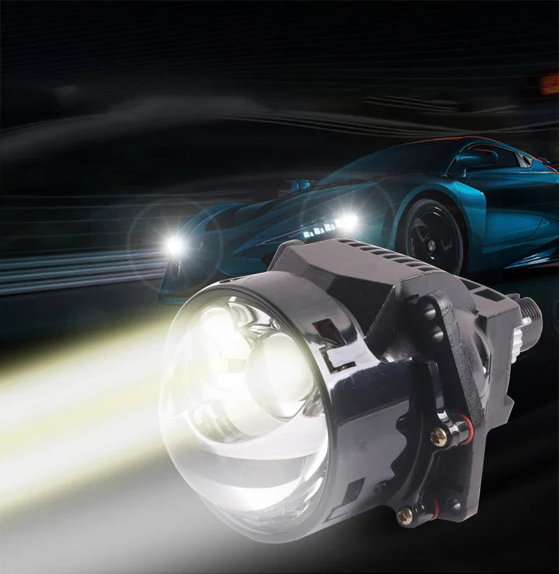 A80 E20 Bi-LED Projector Headlight – 15000LM Ultra Bright · 125W Power · Focused Beam & Glare-Free Upgrade