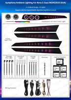 Car starry sky/magic lamp interior ambient light decorative lighting suitable for Mercedes-Benz C-Class w204 2010-2014