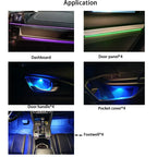 A80 Led 64 Colors Car Interior Decorative Lighting App Sound Control Universal 18 in 1 Car Ambient Light Acrylic Strip