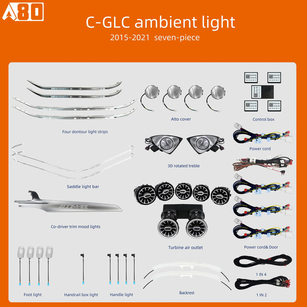 Car starry sky/magic lamp interior ambient light decorative lighting suitable for Mercedes-Benz C-Class w204 2010-2014