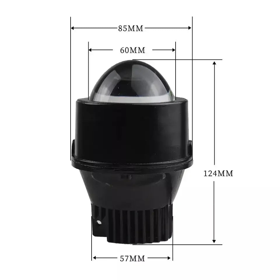 A80 F80 3.0-Inch Bi-LED Projector Lens Fog Light – 80W/Pair 13000LM Dual Beam Focused Cut-Off Car Retrofit Upgrade