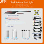 A80 Colorful Ambient Light Kit For Audi A6 C7 2012-2018 Carbon Fiber Pattern Co-pilot Ambient Light