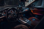 A80 Colorful Ambient Light Kit For Audi A6 C7 2012-2018 Carbon Fiber Pattern Co-pilot Ambient Light